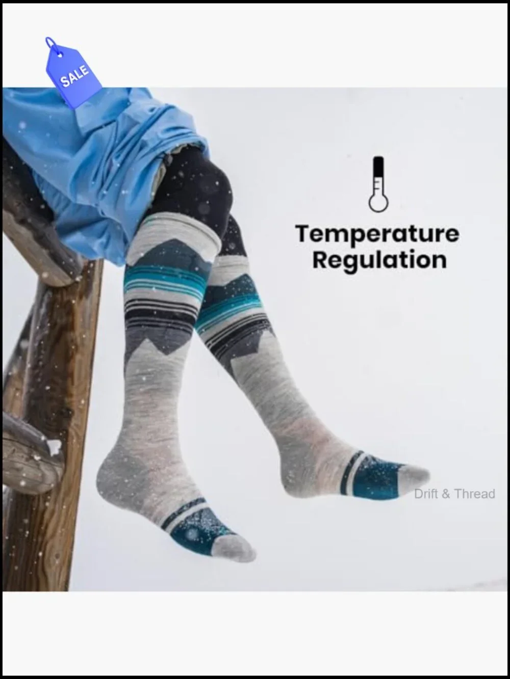 Merino Wool Athletic Crew Socks 3-Pack, Moisture Wicking